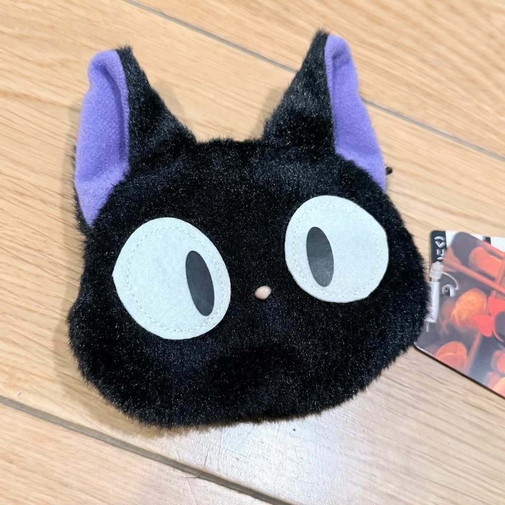 Studio Ghibli Kiki's Delivery Service "Jiji" Fluffy Plush Coin Purse — New Japan - Picture 2 of 4
